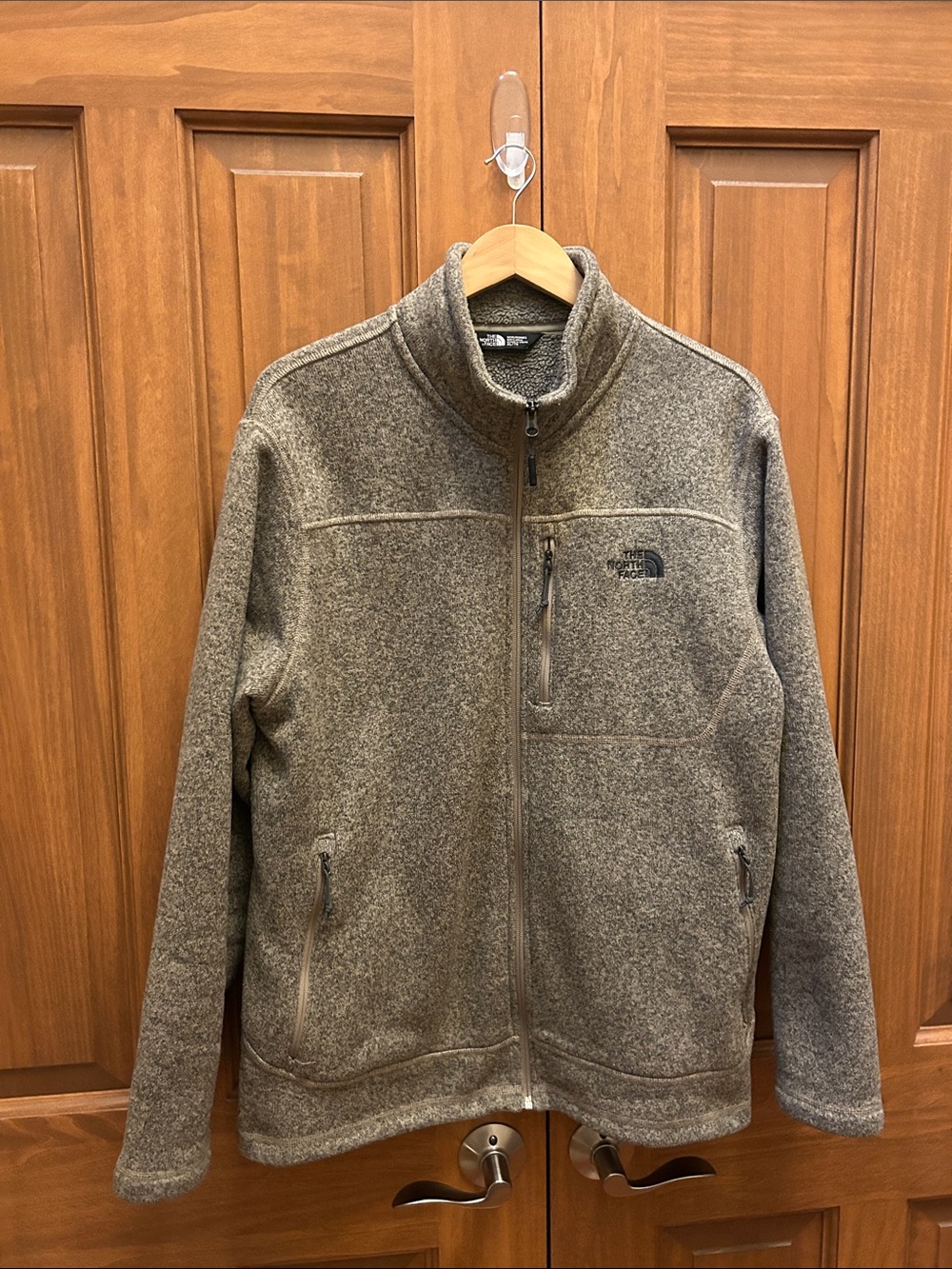 The North Face Men’s Taupe/Brown Full-Zip Fleece Jacket size xl